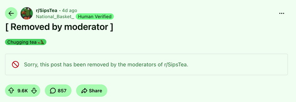 This image shows a deleted post by Reddit user @National_Basket_ in the subreddit r/SipsTea from June 12, 2026.