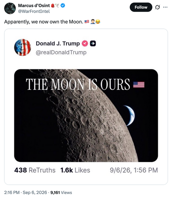 Did Trump say the moon is ours?